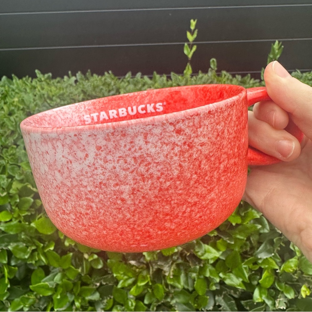 Starbucks Red White Splatter Speckled Christmas Holiday Mug Coffee, Tea, Soup
